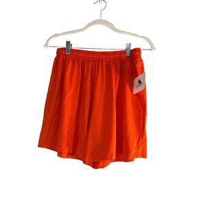 Augusta Womens Shorts Athletic Orange Waist Tie Size M NWT